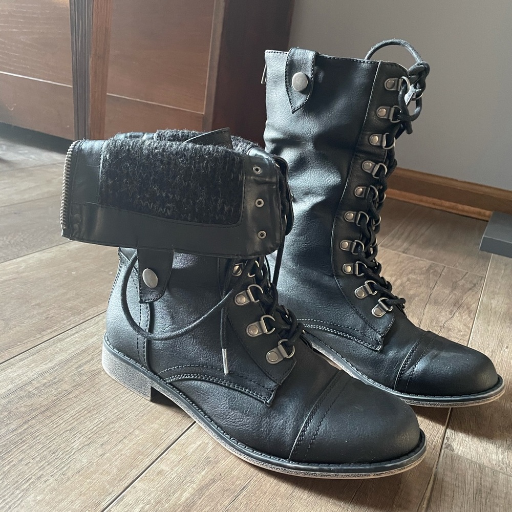 Black Combat Boots